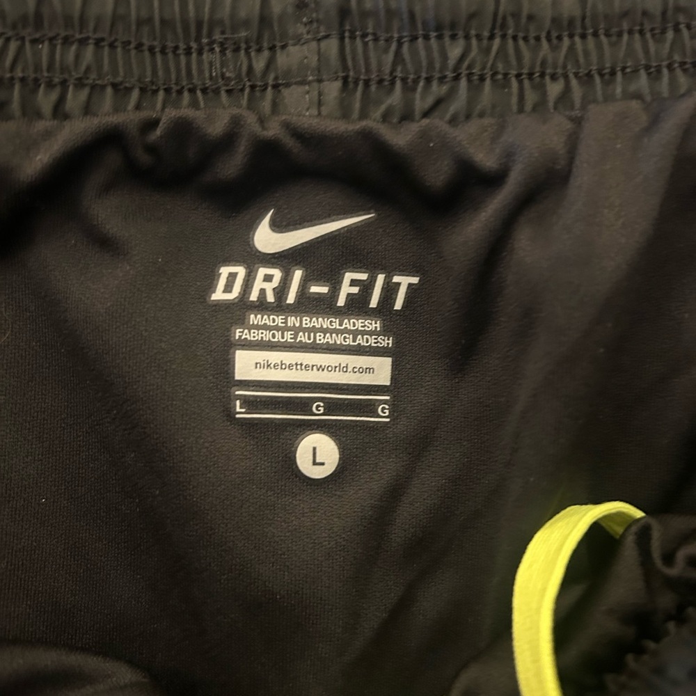 Nike Black Dri-FIT Shorts with Neon Accents - Picture 4 of 4